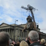 Uncle Giant towers over St Georges Hall ... courtesy Laura Lewis