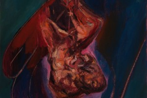 J Chuhan, Dancer, 2012, oil on canvas (detail)