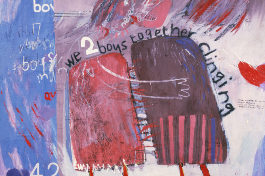 We Two Boys Together Clinging (1961), Hockney