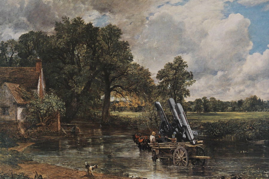 Peter Kennard, born 1949. Haywain with Cruise Missiles 1980 (image courtesy artist)
