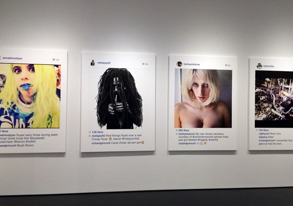 Richard Prince, whose exhibition of over-sized Instagram images, or New Portraits