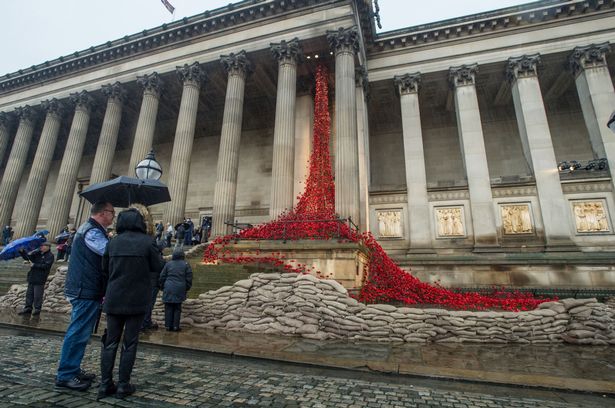 Poppies, St Georges Hall, Liverpool. Photo courtesy James Maloney for the Liverpool Echo