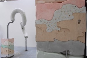 Holly Hendry, Gut Feelings, 2016, Installation view at Royal College of Art, London, UK. Photo: courtesy Baltic Centre for Contemporary Art, Gateshead