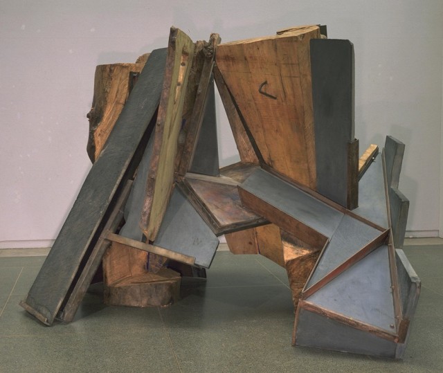 Phillip King, born 1934 Within 1978-9 Elm, slate and metal 2210 x 3200 x 2590 mm Tate. Purchased 1979 © Phillip King