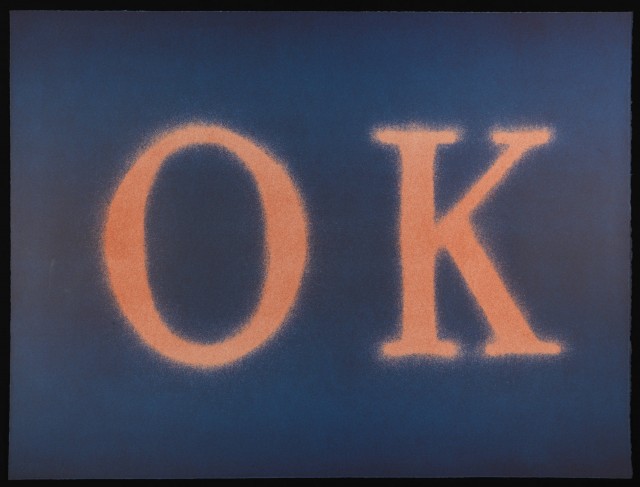Ed Ruscha, OK (State I) 1990 © Ed Ruscha